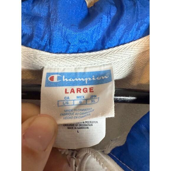 Champion Women’s Size Large Colorblock 1/2 Zip Windbreaker Anorak Jacket Retro - Picture 6 of 9